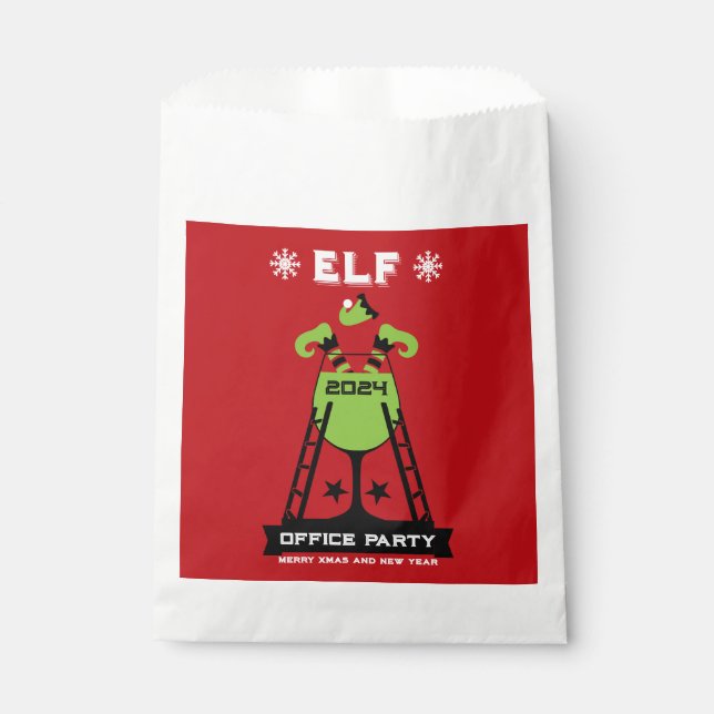 Elf  Xmas Party Favor Bag (Front)