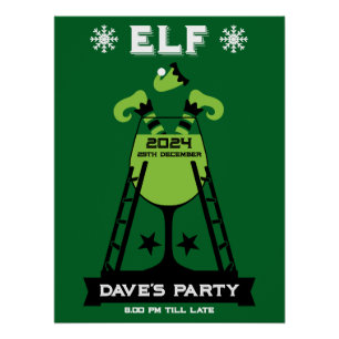 Elf  Xmas Party Poster