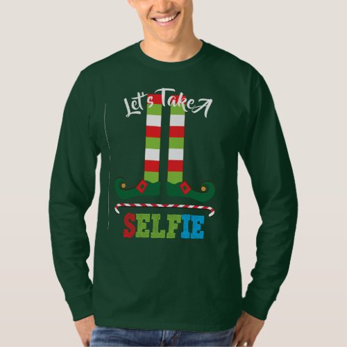 Elfie Selfie Elf legs Ugly Christmas Sweater