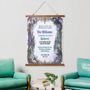 Elfin Royal Fantasy Welcome Sign Hanging Tapestry