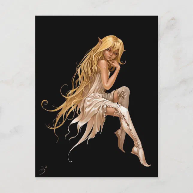ELFINA THE ELF POSTCARD | Zazzle