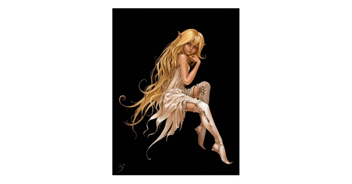 ELFINA THE ELF POSTCARD | Zazzle.com