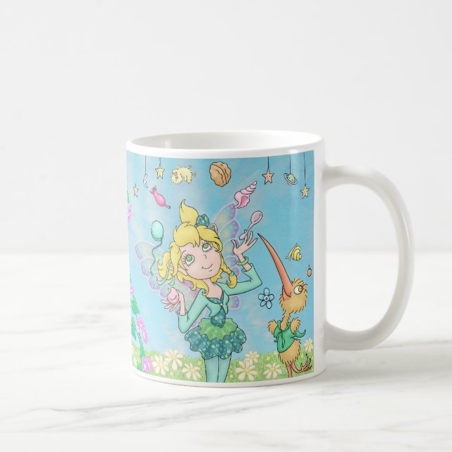 Elfleda-Fae and Kiwi-Sprite juggle and bubble MUG (Right)