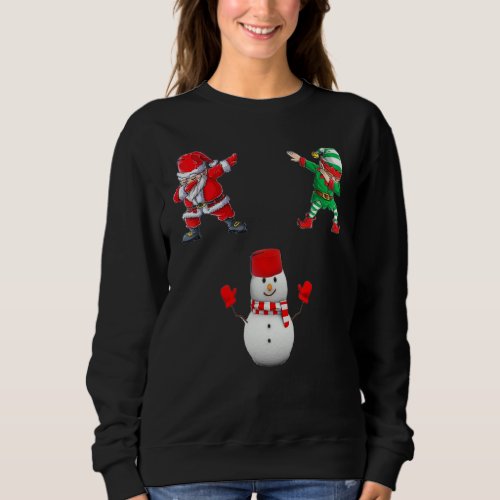 Elfo Santa Claus Snowmans  Christmas Sweatshirt