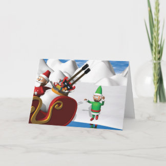 Elf's Sad Christmas Holiday Card