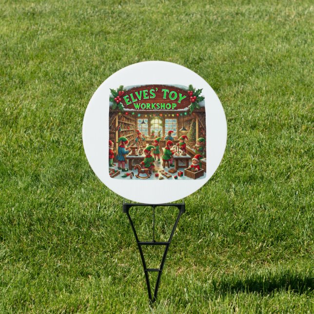 Elf's toy workshop Christmas Sign (Insitu)