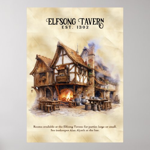 Elfsong Tavern Poster _ BG3 FanArt