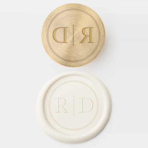 Elgant simple initials wedding wax seal stamp