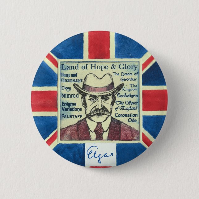 Elgar Pinback Button (Front)