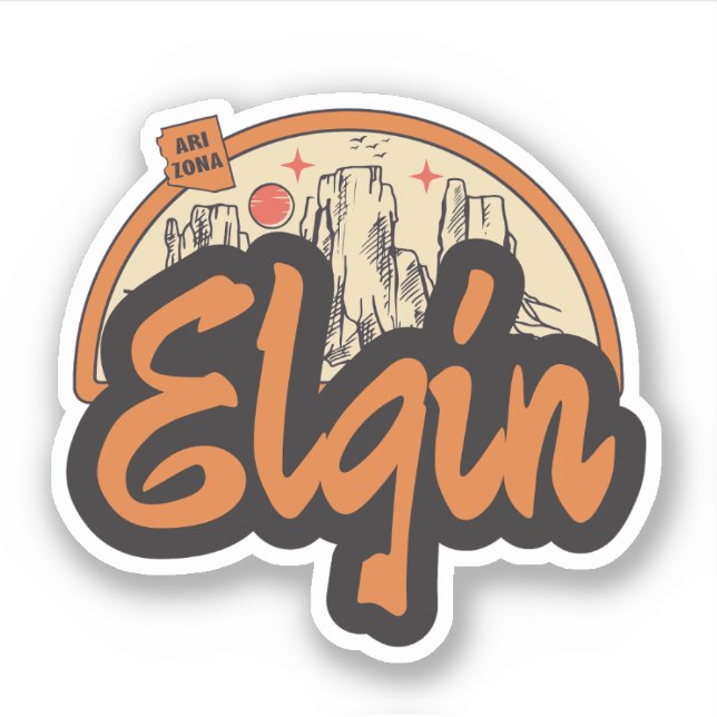 Elgin, Arizona  Sticker (Front)