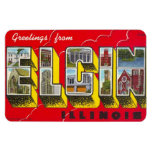 Elgin Illinois Il Large Letter Postcard Magnet !!! at Zazzle