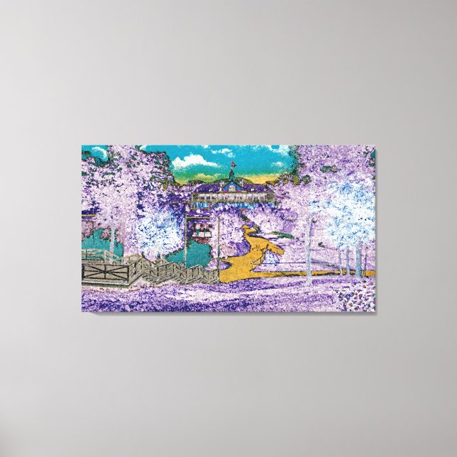 ELGIN ILLINOIS LORDS PARK PAVILION 1920'S Easter Canvas Print (Front)