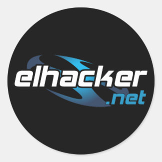 elhacker.net black classic round sticker