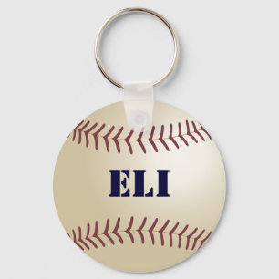 Eli Baseball Keychain by 369MyName