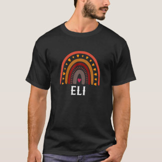 Eli Colorful Rainbow Funny Men / Boy / Baby Name I T-Shirt