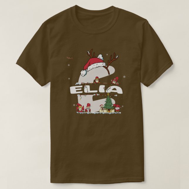 Elia Christmasw Elia Name for funny Xmas  T-Shirt (Design Front)