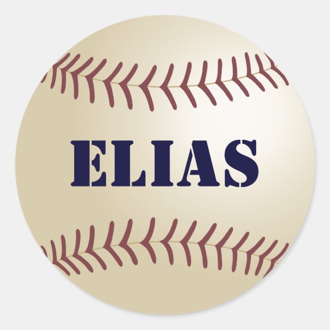 Elias Baseball Sticker / Seal (Front)