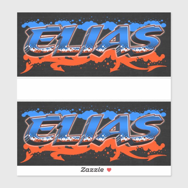 Elias First Name Graffiti Sticker (Sheet)