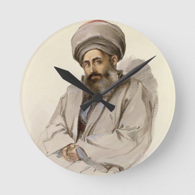 Elias - Jacobite Priest from Mesopotamia Round Clock (Front)