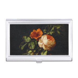 Elias van den Broeck, Still Life with Roses Business Card Case