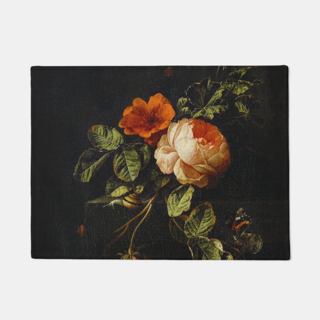 Elias van den Broeck, Still Life with Roses  Doorm Doormat (Front)