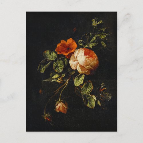 Elias van den Broeck Still Life with Roses Postcard
