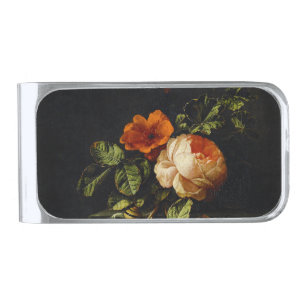 Elias van den Broeck, Still Life with Roses Silver Finish Money Clip
