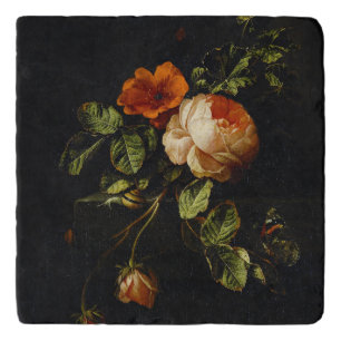 Elias van den Broeck, Still Life with Roses Trivet