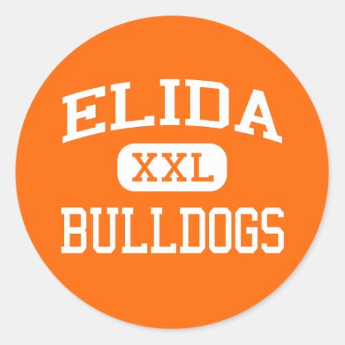 Elida _ Bulldogs _ Elida High School _ Elida Ohio Classic Round Sticker