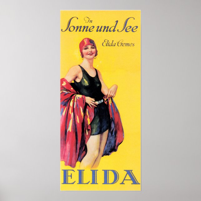 ELIDA CREMES German Cosmetics Cream Beauty Lotion Poster (Front)