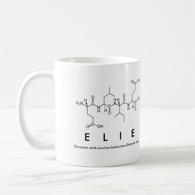 Elie peptide name mug (Left)