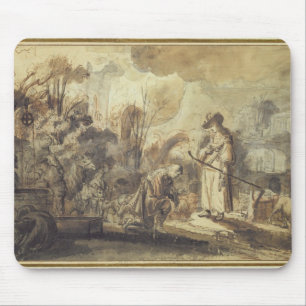 Eliezer and Rebecca at the Well Mouse Pad