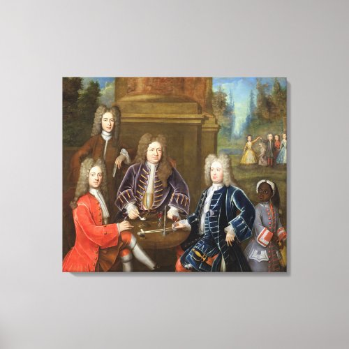 Elihu Yale 1648_1721 the second Duke of Devonshi Canvas Print