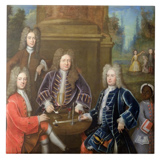 Elihu Yale (1648-1721) the second Duke of Devonshi Tile (Front)