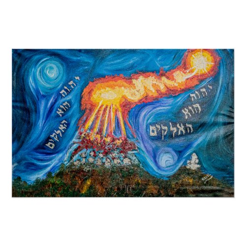 Elijah and the Prophets of Baal on Mount Ca Poster