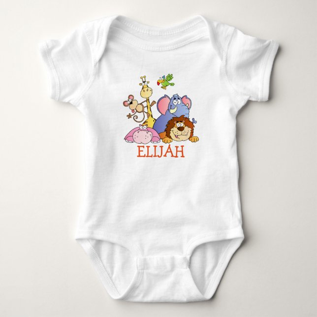 ELIJAH baby boy name clothing gift Baby Bodysuit (Front)
