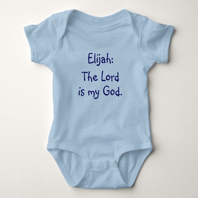 Elijah Baby Name Meaning Bodysuit (Front)