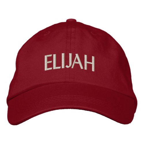 ELIJAH EMBROIDERED BASEBALL CAP