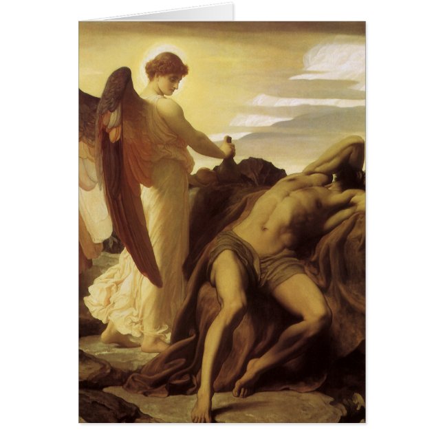 Elijah in Wilderness by Lord Frederic Leighton Cards (Front)
