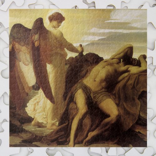 Elijah in Wilderness by Lord Frederic Leighton Jigsaw Puzzle