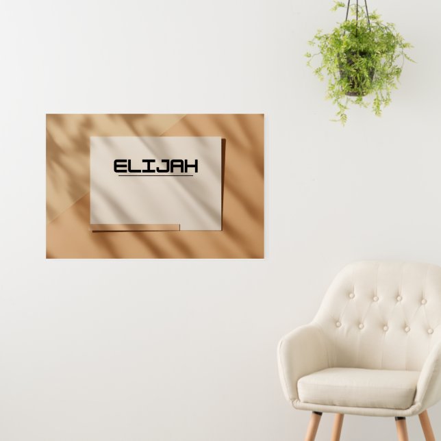 Elijah Modern Personalized Name Poster (In Situ (Wall))