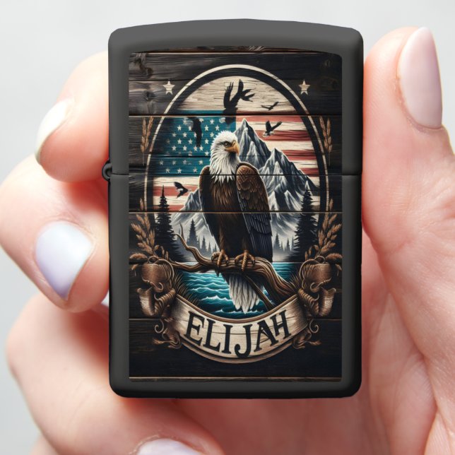 Elijah's American Eagle Zippo Lighter (In Hand)