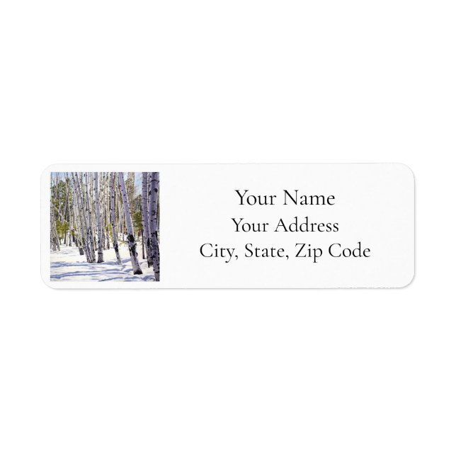 Eliminate Handwriting With These Aspen Forest Label (Front)