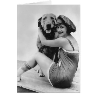 Elinor Field with "Keystone Teddy" the Wonder Dog Cards