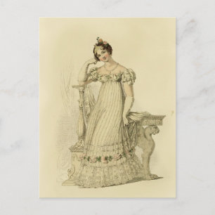 Elinor,  Jane Austen inspired,  book lovers cream Postcard