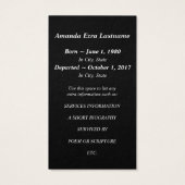 elipses memorial cards (Back)