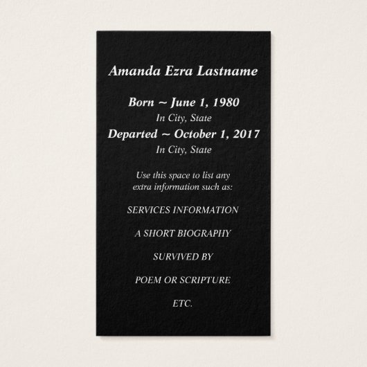 elipses memorial cards (Back)