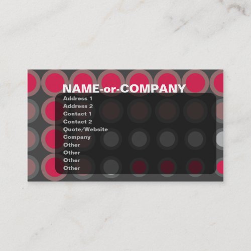 elipses : neon red : business card
