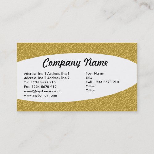 Eliptical _ Amber Embossed Texture Business Card