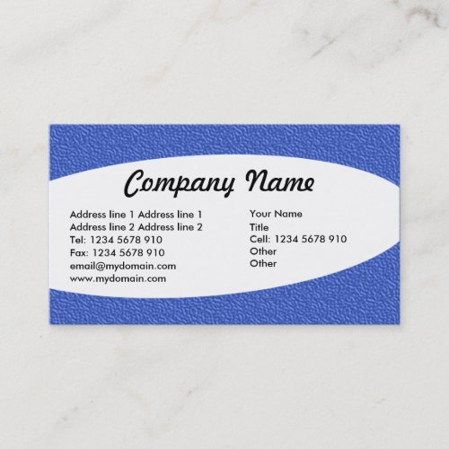 Eliptical _ Blue Embossed Texture Business Card